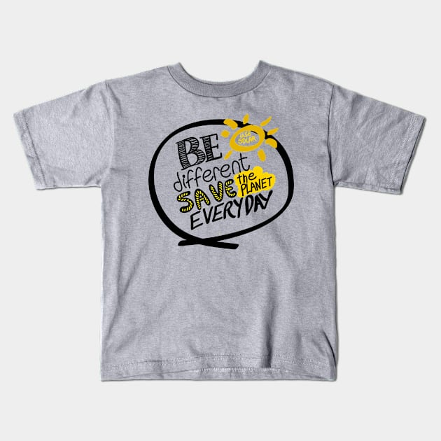 Save the planet everyday Kids T-Shirt by stephenignacio